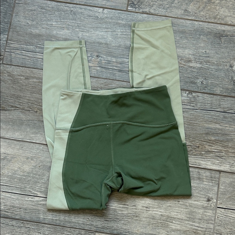 Lululemon Athletica Two-Tone Green Leggings